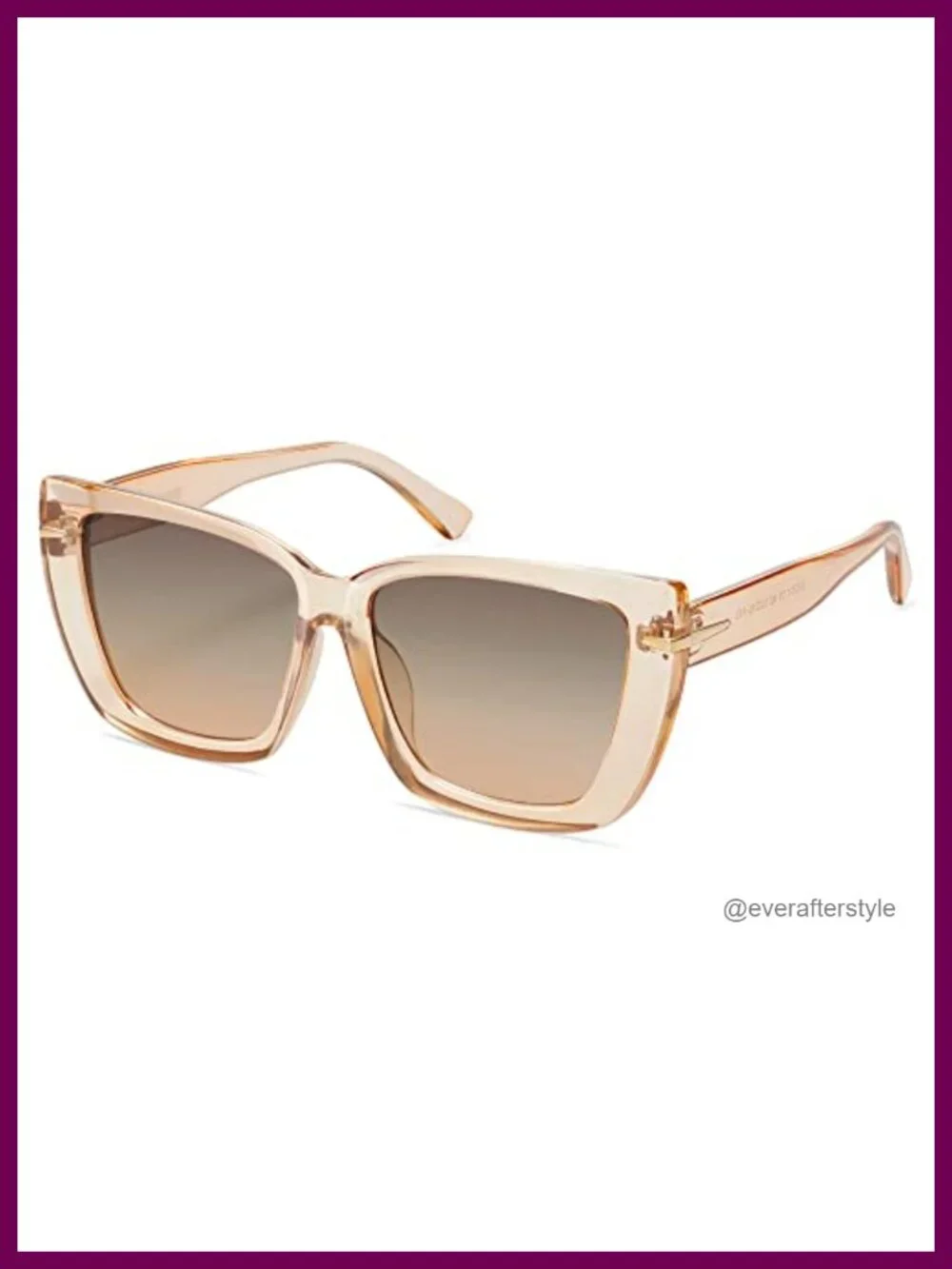Oversized Cat Eye Sunglasses for Women UV400 Protection 70s Trendy Shades